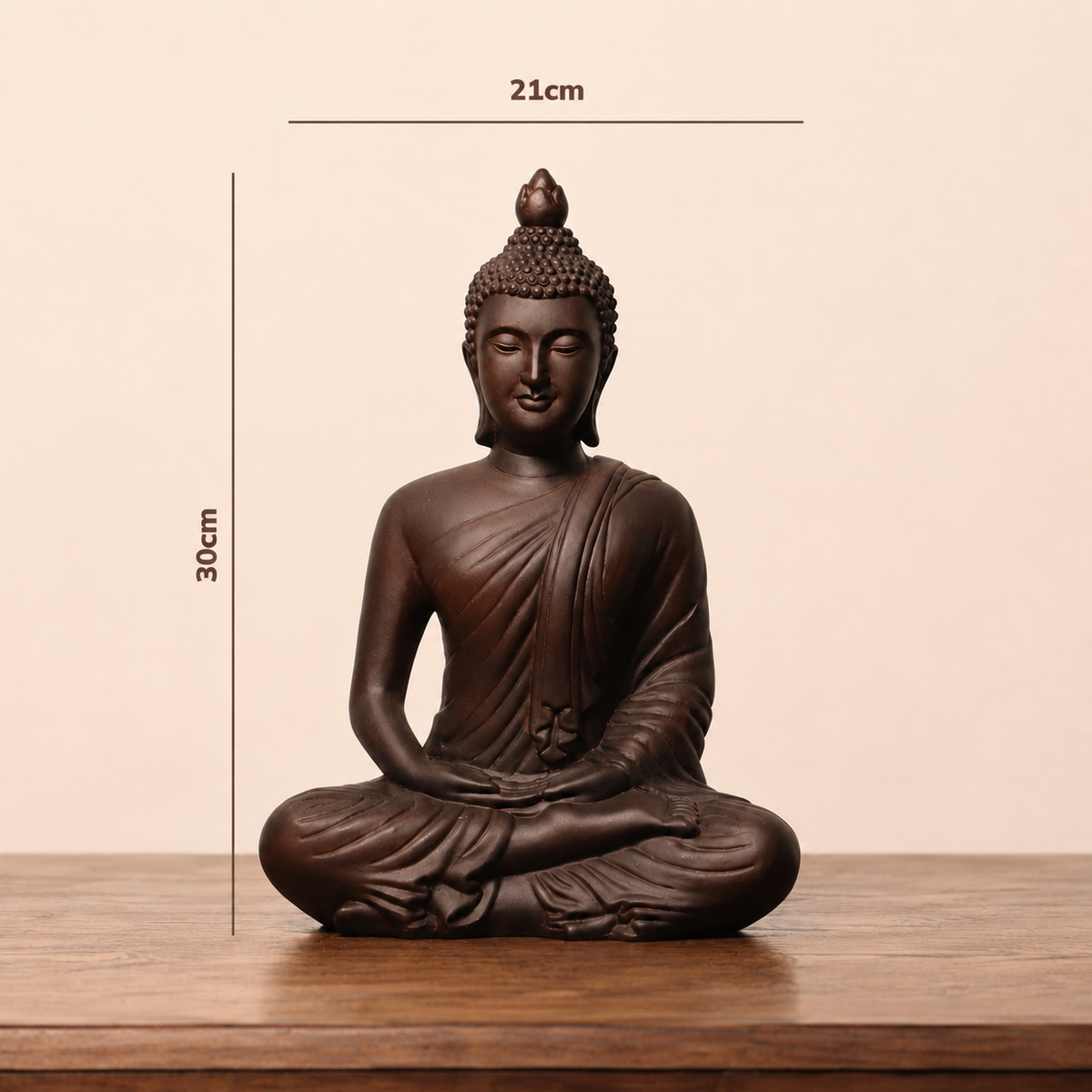 Thai-Style Meditation Buddha in Black-Finish Padauk