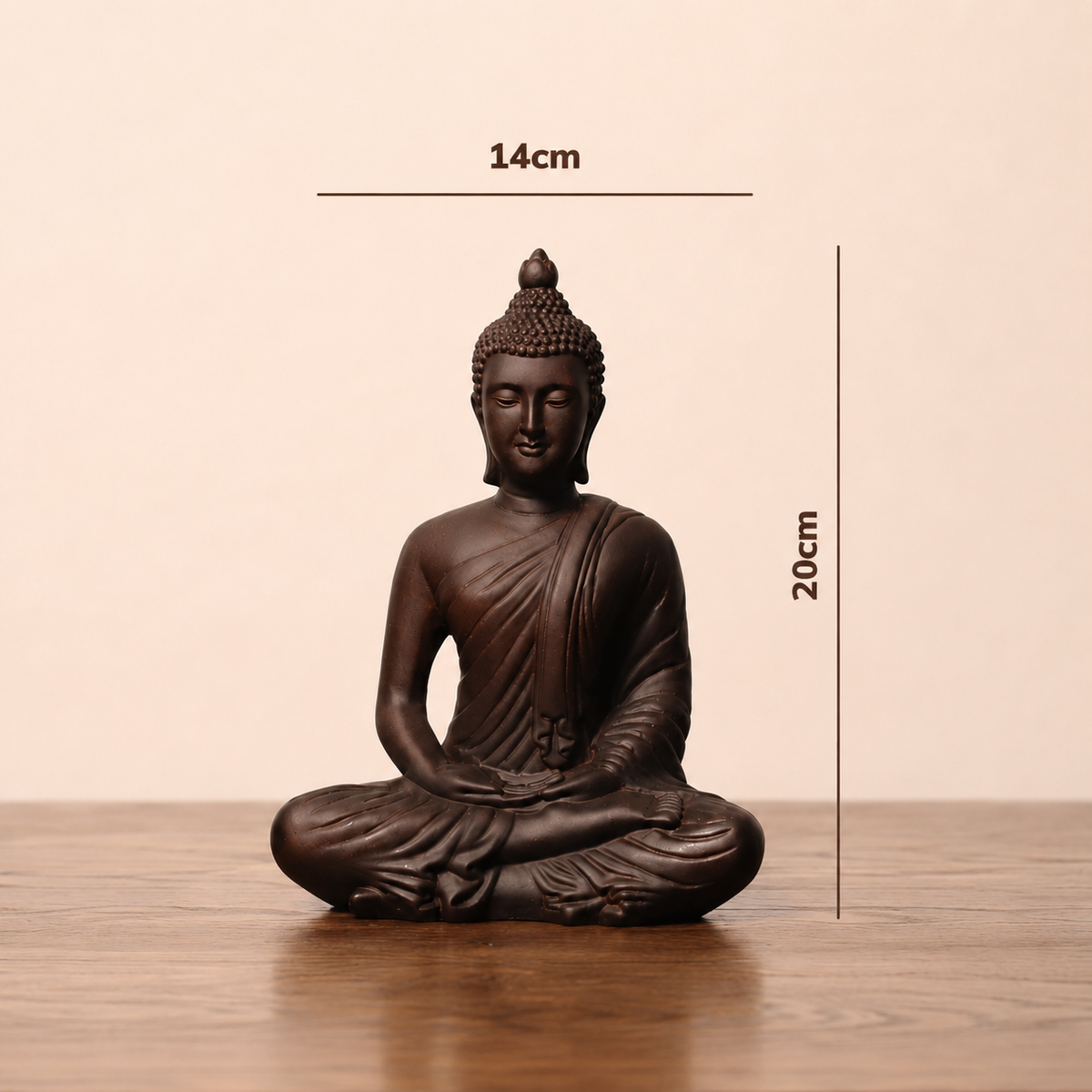 Thai-Style Meditation Buddha in Black-Finish Padauk