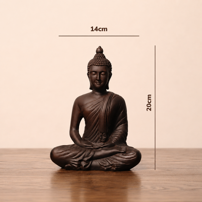 Thai-Style Meditation Buddha in Black-Finish Padauk