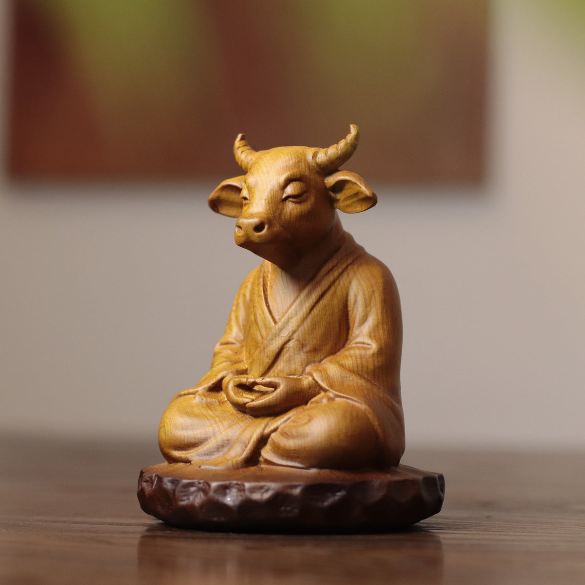 Meditating Chinese Zodiac Animal Figurines in Cypress