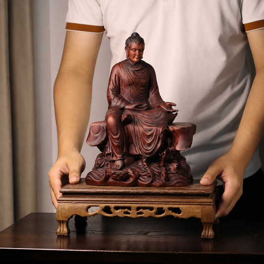 Prabhutaratna Buddha Statue in Padauk Wood