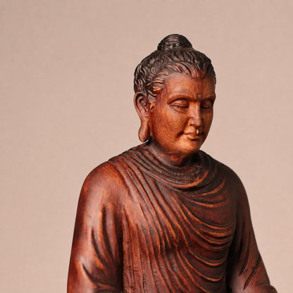Prabhutaratna Buddha Statue in Padauk Wood