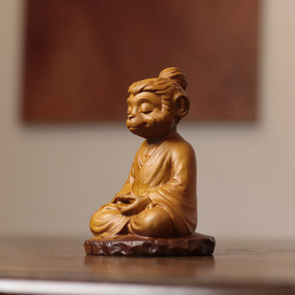 Meditating Chinese Zodiac Animal Figurines in Cypress