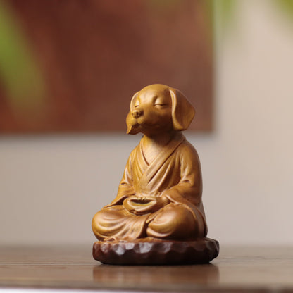 Meditating Chinese Zodiac Animal Figurines in Cypress